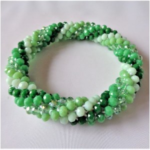 Eiremade Jewellery Crochet Spiral Bracelet – Green